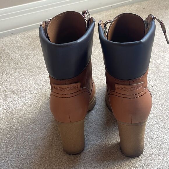 See By Chloe heeled hiking style boots 38 - Picture 3 of 5